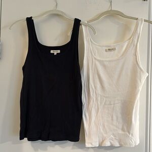2 Madewell ribbed tanks, size M